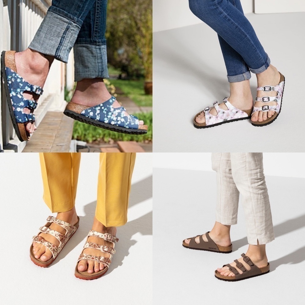 Birkenstock Florida Birko-Flor Triple 3-strap Strappy Sandals 40 - Picture 9 of 9